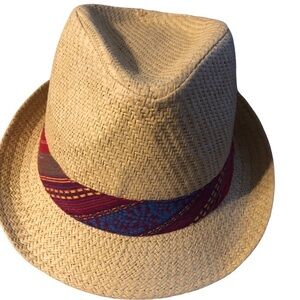 J. Dempsey 100% Paper Straw Fedora size L/XL